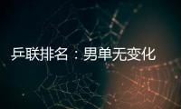 乒聯排名：男單無變化 新加坡小將跌出女單前十