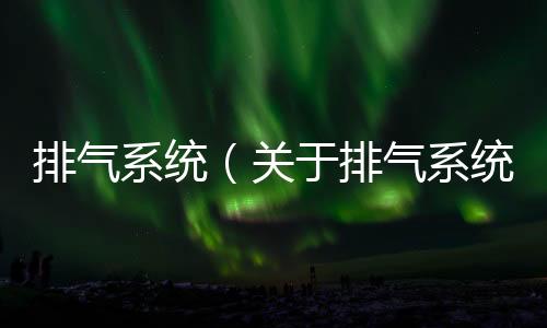 排氣系統(tǒng)（關(guān)于排氣系統(tǒng)的基本情況說明介紹）