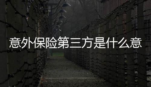 意外保險(xiǎn)第三方是什么意思