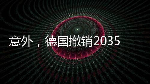 意外，德國撤銷2035年碳中和目標，國際煤市有變!