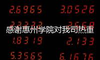 感謝惠州學院對我司熱重分析儀和差示掃描量熱儀認可