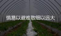 慎易以避難敬細以遠大