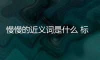 慢慢的近義詞是什么 標準答案（慢慢的近義詞是什么呢）