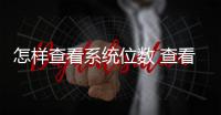 怎樣查看系統位數 查看系統位數的幾種方法和技巧