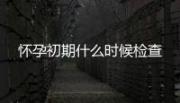 懷孕初期什么時候檢查
