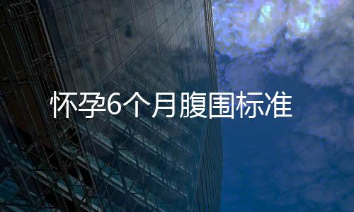 懷孕6個月腹圍標準
