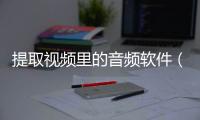 提取視頻里的音頻軟件（從視頻中提取音頻的軟件）