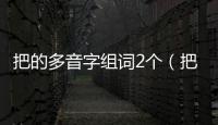 把的多音字組詞2個（把的多音字組詞）