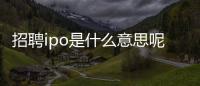 招聘ipo是什么意思呢（ipo是什么意思呢）