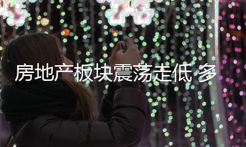 房地產(chǎn)板塊震蕩走低 多股跌超6%