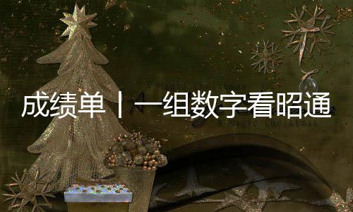 成績單丨一組數字看昭通發展