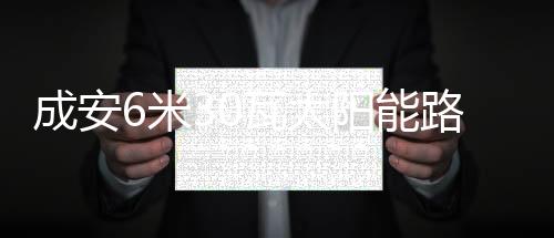 成安6米30瓦太陽(yáng)能路燈50瓦學(xué)校用