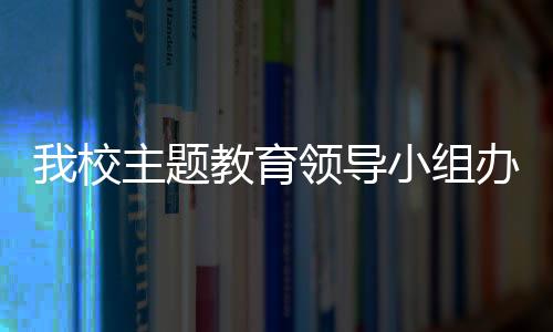 我校主題教育領(lǐng)導(dǎo)小組辦公室開(kāi)展專項(xiàng)調(diào)研