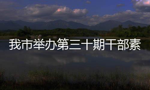 我市舉辦第三十期干部素養提升專題講座