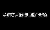 承諾慈善捐贈后能否撤銷（承諾慈善捐贈后能撤銷嗎）