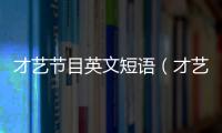 才藝節目英文短語（才藝節目英文短語怎么寫）