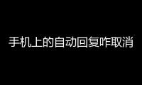 手機上的自動回復咋取消啊（手機修改自動回復）