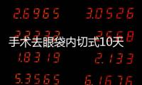 手術去眼袋內切式10天對比照