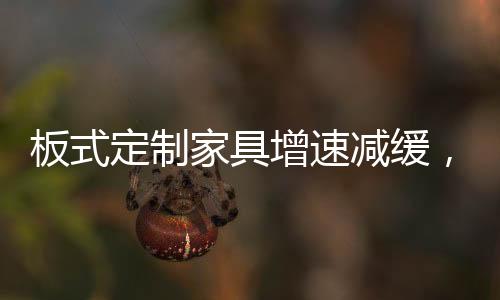 板式定制家具增速減緩，需創新求變搶占新入口（圖）