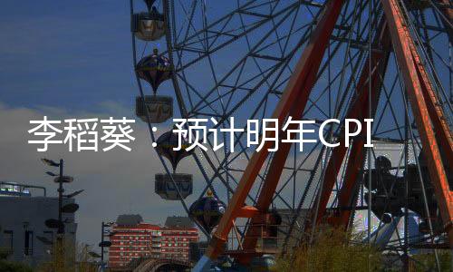 李稻葵：預(yù)計明年CPI漲幅降至4.8%