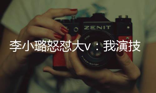 李小璐怒懟大v：我演技比你高出一個珠穆朗瑪峰，想火我幫你！