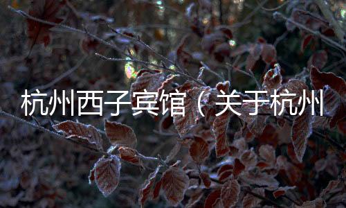 杭州西子賓館（關(guān)于杭州西子賓館的基本情況說明介紹）