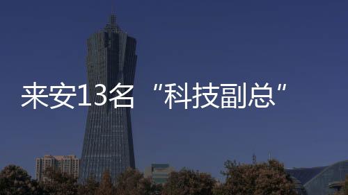 來安13名“科技副總”走馬上任_