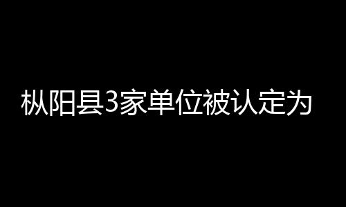 樅陽縣3家單位被認定為銅陵市放心消費示范單位和市場