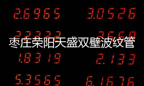 棗莊榮陽天盛雙壁波紋管廠家批發
