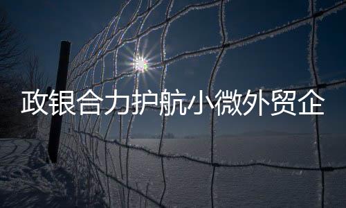 政銀合力護航小微外貿企業破浪前行_