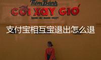 支付寶相互寶退出怎么退，支付寶相互寶如何退出