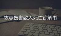故意傷害致人死亡諒解書（故意傷害致人死亡諒解書重要）