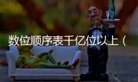 數位順序表千億位以上（數位順序表億級以上）