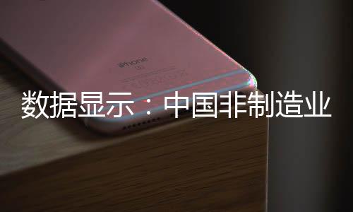 數據顯示：中國非制造業經濟保持穩健增長態勢