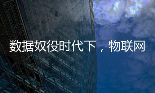 數據奴役時代下，物聯網能否避免遭此黑手？