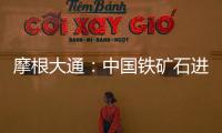 摩根大通：中國鐵礦石進口將放緩