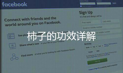 柿子的功效詳解