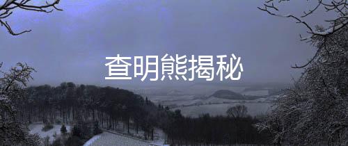 查明熊揭秘