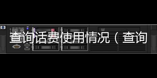 查詢話費使用情況（查詢話費）