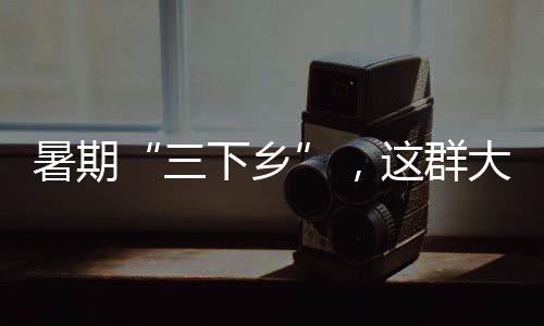 暑期“三下鄉”，這群大學生超“接地氣”