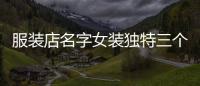服裝店名字女裝獨特三個字（服裝店名字獨特大氣上檔次女裝）