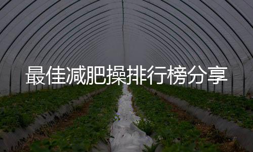 最佳減肥操排行榜分享