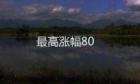最高漲幅80