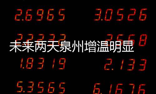 未來兩天泉州增溫明顯 11日冷空氣再來