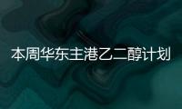 本周華東主港乙二醇計劃到港量3.4萬噸