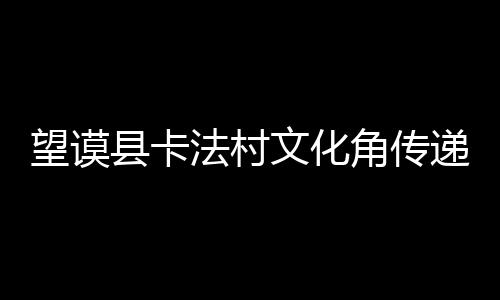 望謨縣卡法村文化角傳遞正能量