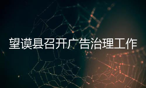 望謨縣召開廣告治理工作會(huì)