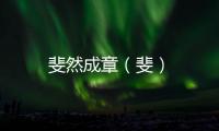斐然成章（斐）