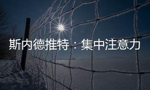 斯內(nèi)德推特：集中注意力，發(fā)揚職業(yè)精神