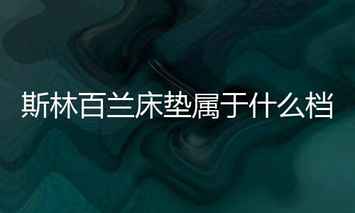 斯林百蘭床墊屬于什么檔次（斯林百蘭）